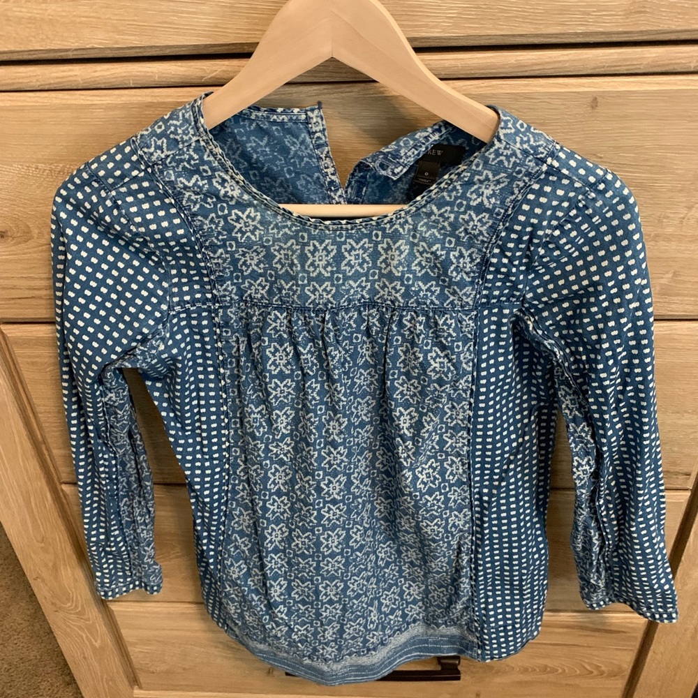 J Crew Denim Colored Blouse
